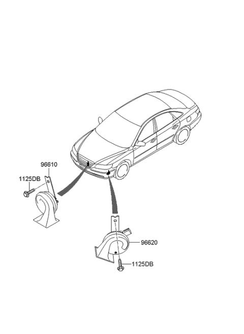 2006 Hyundai Azera Produced After OCT.31.2006 Horn Diagram
