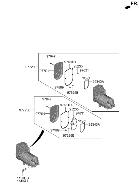 2023 Hyundai Genesis Electrified GV70 Air conditioning System-Cooler Line Diagram 2