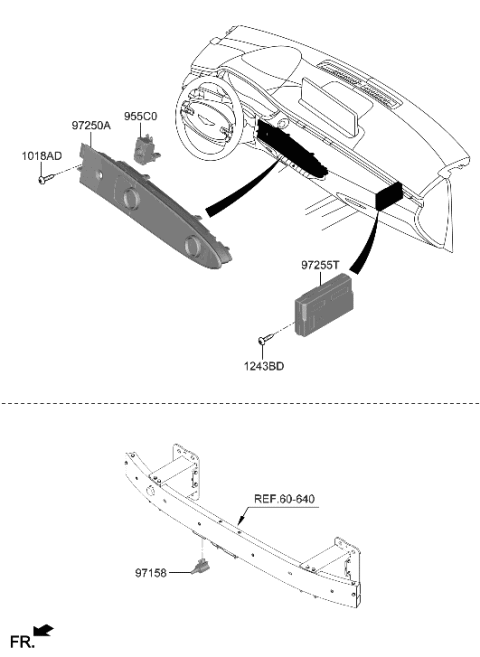 2019 Hyundai Accent SENSOR ASSY-FINGERPRINT MODULE Diagram for 955C0-AR000