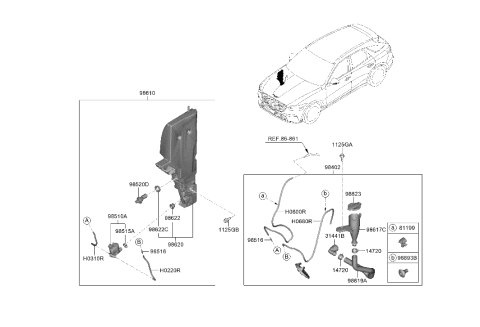 2023 Hyundai Genesis Electrified GV70 Windshield Washer Diagram