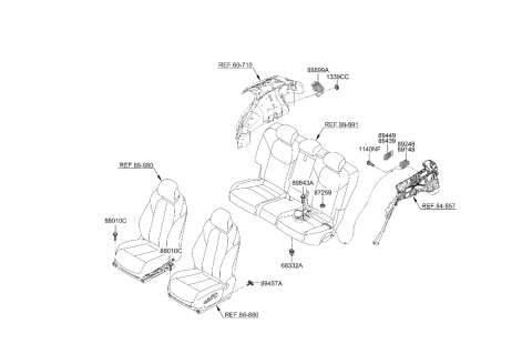 2023 Hyundai Genesis Electrified GV70 Hardware-Seat Diagram