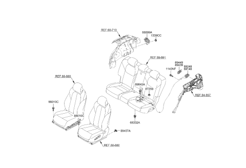 2023 Hyundai Genesis Electrified GV70 ECU-PRE SEATBELT Diagram for 888E0-DS000