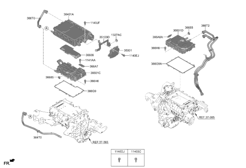 2023 Hyundai Genesis Electrified GV70 TUBE ASSY-FRONT Diagram for 366T0-1XBA0