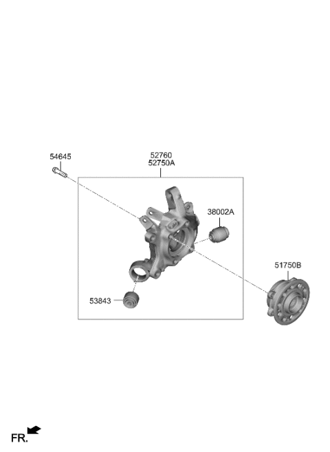 2023 Hyundai Genesis Electrified GV70 Rear Axle Diagram