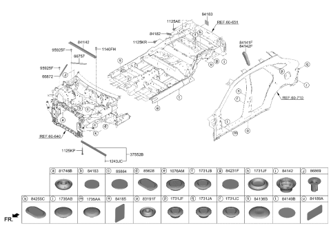 2023 Hyundai Genesis Electrified GV70 Isolation Pad & Plug Diagram 1