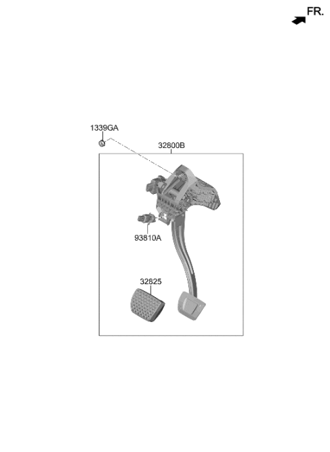 2023 Hyundai Genesis Electrified GV70 Brake & Clutch Pedal Diagram