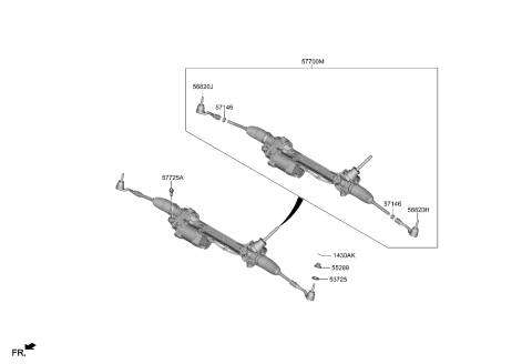 2023 Hyundai Genesis Electrified GV70 Power Steering Gear Box Diagram