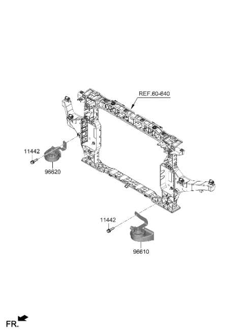 2023 Hyundai Genesis Electrified GV70 Horn Diagram