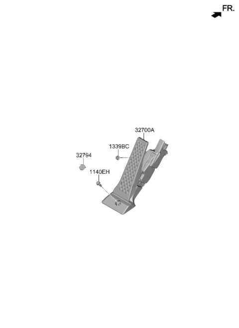 2023 Hyundai Genesis Electrified GV70 Accelerator Pedal Diagram