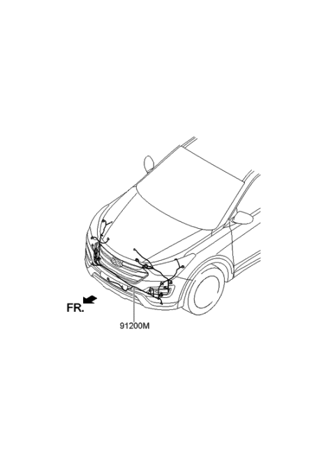 2014 Hyundai Santa Fe Wiring Assembly-Fem Diagram for 91840-B8520