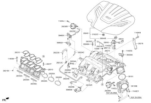 2013 Hyundai Santa Fe Intake Manifold Diagram