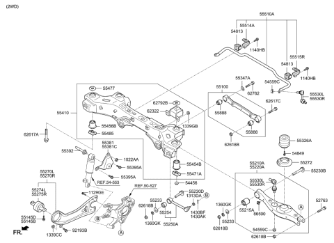 2014 Hyundai Santa Fe Stopper-Lower Diagram for 55485-2W200