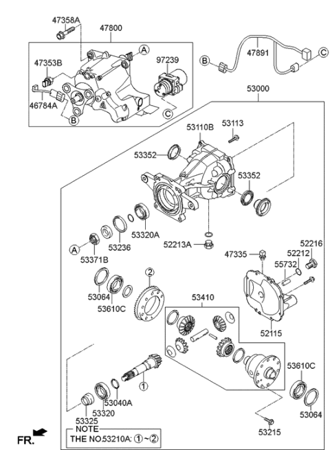 2013 Hyundai Santa Fe Rear Differential Diagram