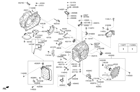 2015 Hyundai Santa Fe Auto Transmission Case Diagram