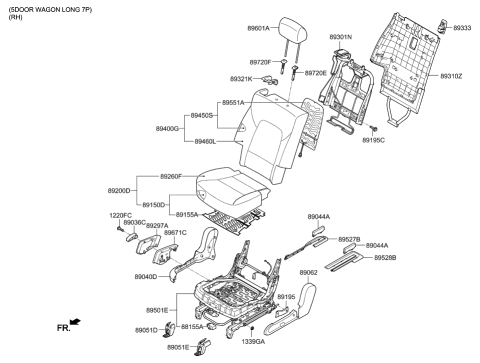 2013 Hyundai Santa Fe 2nd Seat Diagram 1