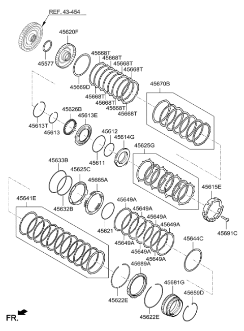 2015 Hyundai Santa Fe Transaxle Brake-Auto Diagram