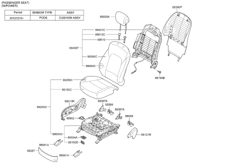 2013 Hyundai Santa Fe Front Seat Diagram 2