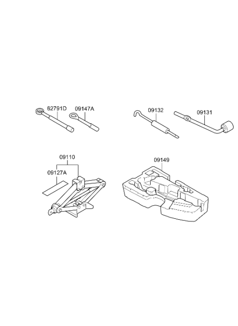 2015 Hyundai Santa Fe Case-Jack Diagram for 09149-B8310