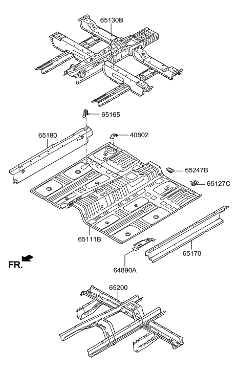 2015 Hyundai Santa Fe Floor Panel Diagram 2