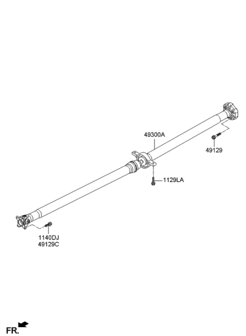 2015 Hyundai Santa Fe Shaft Assembly-PROPELLER Diagram for 49300-B8100