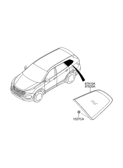 2015 Hyundai Santa Fe Quarter Window Diagram