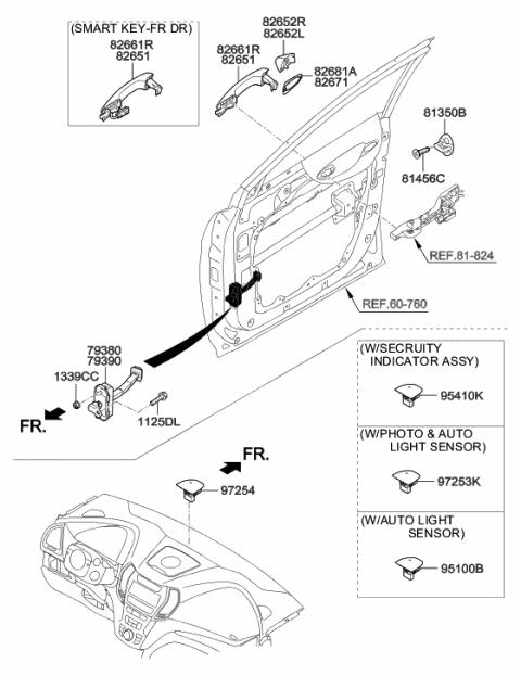 2014 Hyundai Santa Fe Front Door Locking Diagram