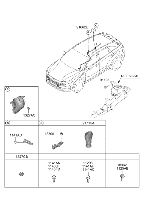 2021 Hyundai Nexo Battery Terminal Diagram for 91984-M5620