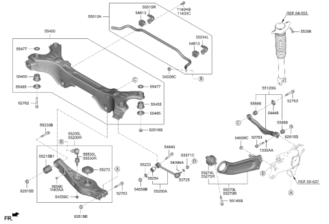 2019 Hyundai Nexo Rear Suspension Control Arm Diagram