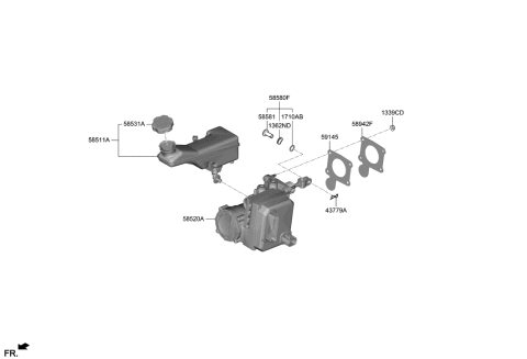 2020 Hyundai Nexo Gasket Diagram for 59145-M5100