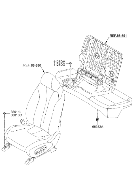 2019 Hyundai Nexo Hardware-Seat Diagram