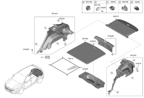 2022 Hyundai Nexo Luggage Compartment Diagram