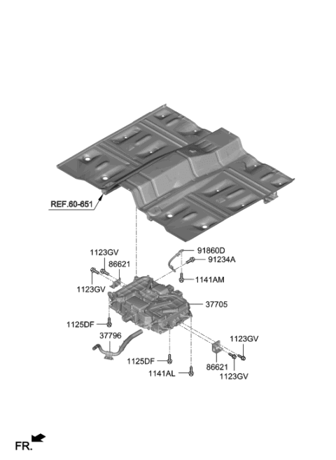 2019 Hyundai Nexo Bracket-Ctr,LH Diagram for 842A1-M5000