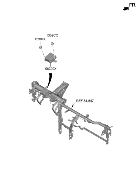 2022 Hyundai Nexo Control Unit Assembly-VESS Diagram for 96390-M5000