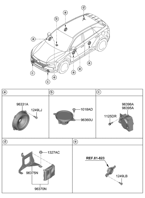 2020 Hyundai Nexo Speaker Diagram 1