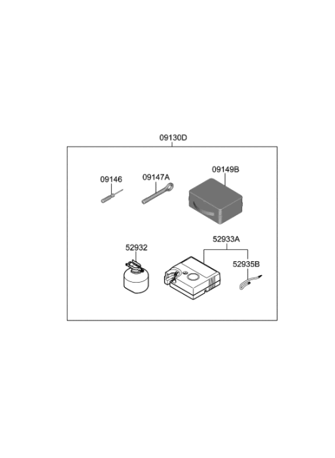 2022 Hyundai Nexo OVM Tool Diagram