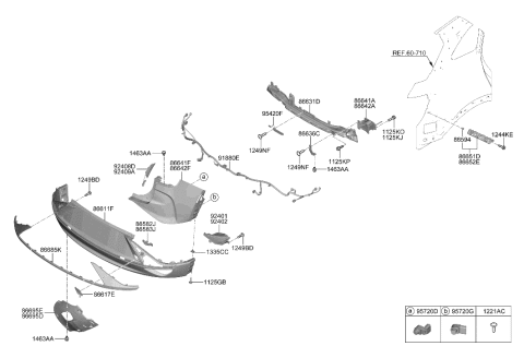 2020 Hyundai Nexo Rear Bumper Diagram