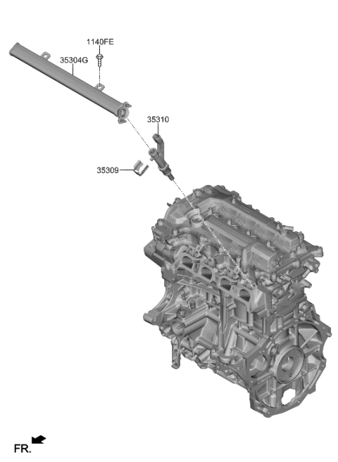 2020 Hyundai Venue Throttle Body & Injector Diagram