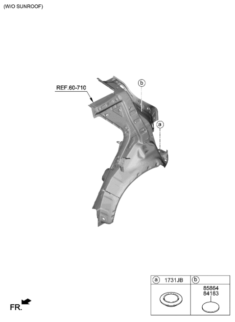 2022 Hyundai Venue Sunroof Diagram 2