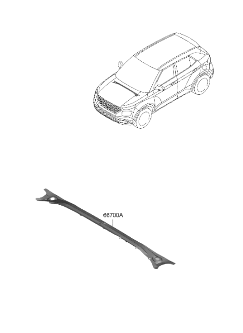 2021 Hyundai Venue Cowl Panel Diagram