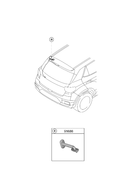 2023 Hyundai Venue GROMMET Diagram for 91981-K2100