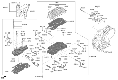 2021 Hyundai Venue Transmission Valve Body Diagram