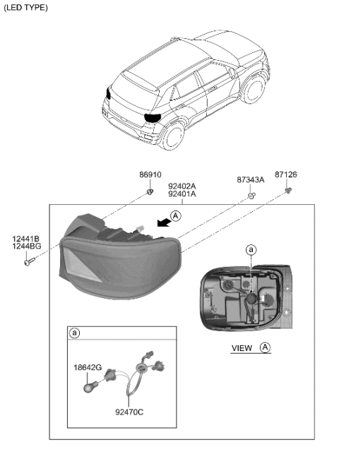 2021 Hyundai Venue Rear Combination Lamp Diagram 2