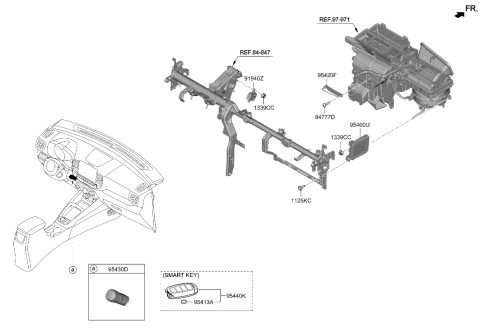 2023 Hyundai Kona Electric Sw Assembly-Button Start Diagram for 93502-K2000-MDD