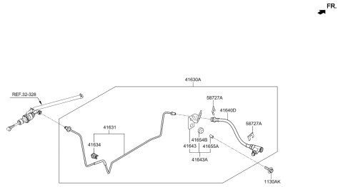 2022 Hyundai Kona N Hose Assembly-Clutch Diagram for 41640-D7200