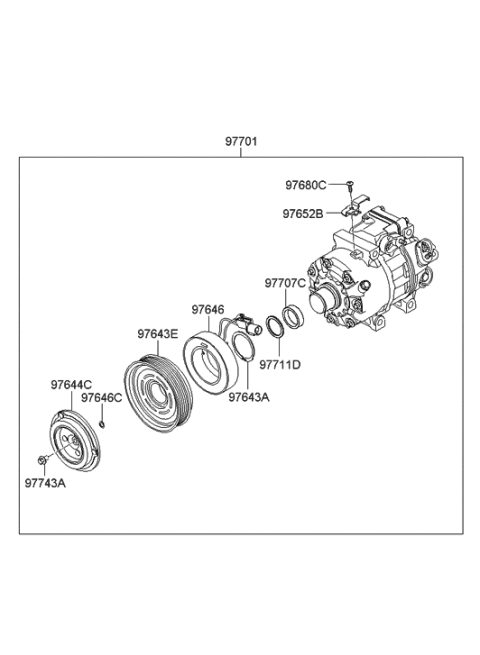 2009 Hyundai Santa Fe New Body Style Air conditioning System-Cooler Line Diagram 2