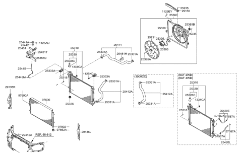 2010 Hyundai Sonata Hose-Radiator,Upper Diagram for 25411-2B900