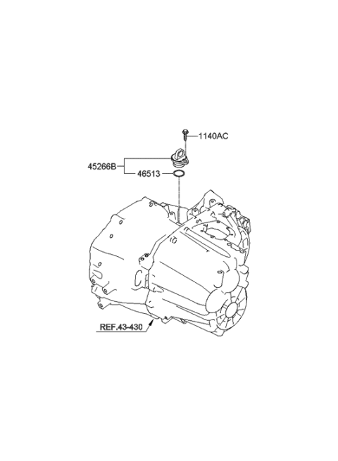 2010 Hyundai Santa Fe Speedometer Driven Gear-Manual Diagram