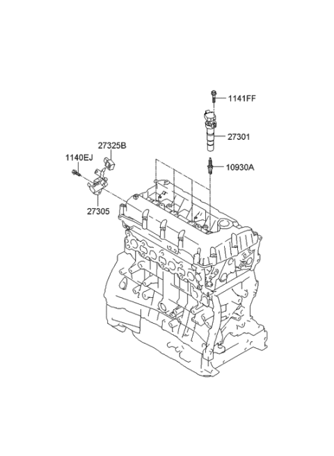 2010 Hyundai Santa Fe Spark Plug & Cable Diagram 1