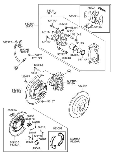 2009 Hyundai Santa Fe New Body Style Rear Axle Diagram 1