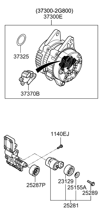 2009 Hyundai Santa Fe New Body Style Alternator Diagram 2